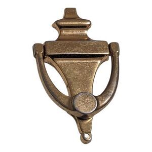 1940s Vintage Coro Pegasus Gold Tone Pin‎ Brooch Articulated Moving Doorknocker